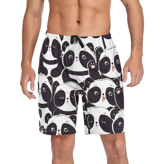 CROPD Music Notes Pajama shorts Mens Lounge Sleep Shorts Casual Men Pajama Bottoms with Pockets Drawstring