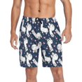 thumbnail image 1 of CROPD Music Notes Pajama shorts Mens Lounge Sleep Shorts Casual Men Pajama Bottoms with Pockets Drawstring, 1 of 7