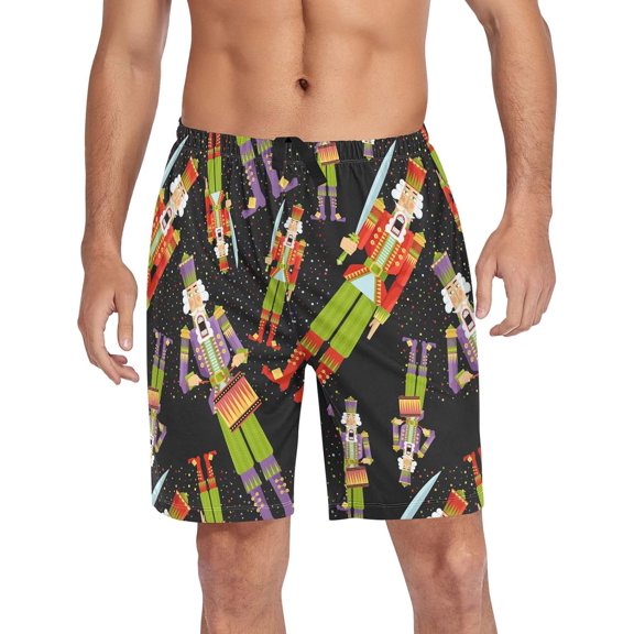 CROPD Pajama Shorts for Men Animal Pajama Bottoms Men's Lounge Sleep Shorts with Pockets