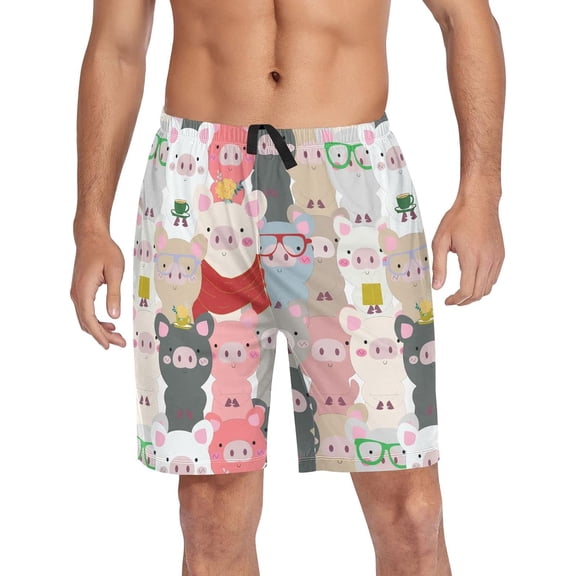 CROPD Pajama Shorts for Men Pajama Bottoms Sleep Shorts Lounge Wear Pjs with Pocket