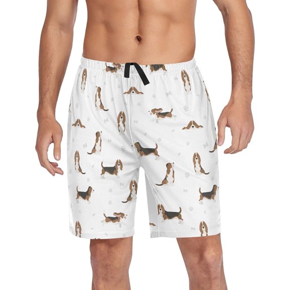 CROPD Pajama Shorts for Men Pjs Bottoms Sleep Shorts Lounge Wear Pajama Pants with Pocket