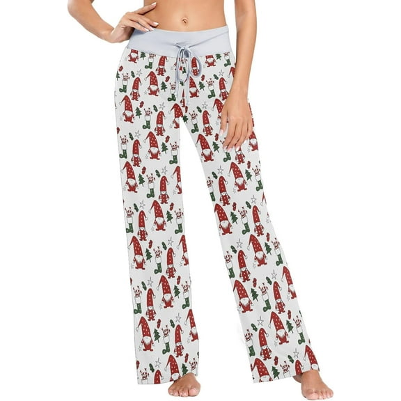 CROPD Women's Pajama Pants Christmas PJs Pajama Bottoms Women Wide Leg Sleep Lounge Pants