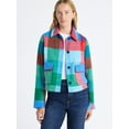thumbnail image 1 of Free Assembly Women's Plaid Cropped Chore Jacket, Sizes XS-XXL, 1 of 7