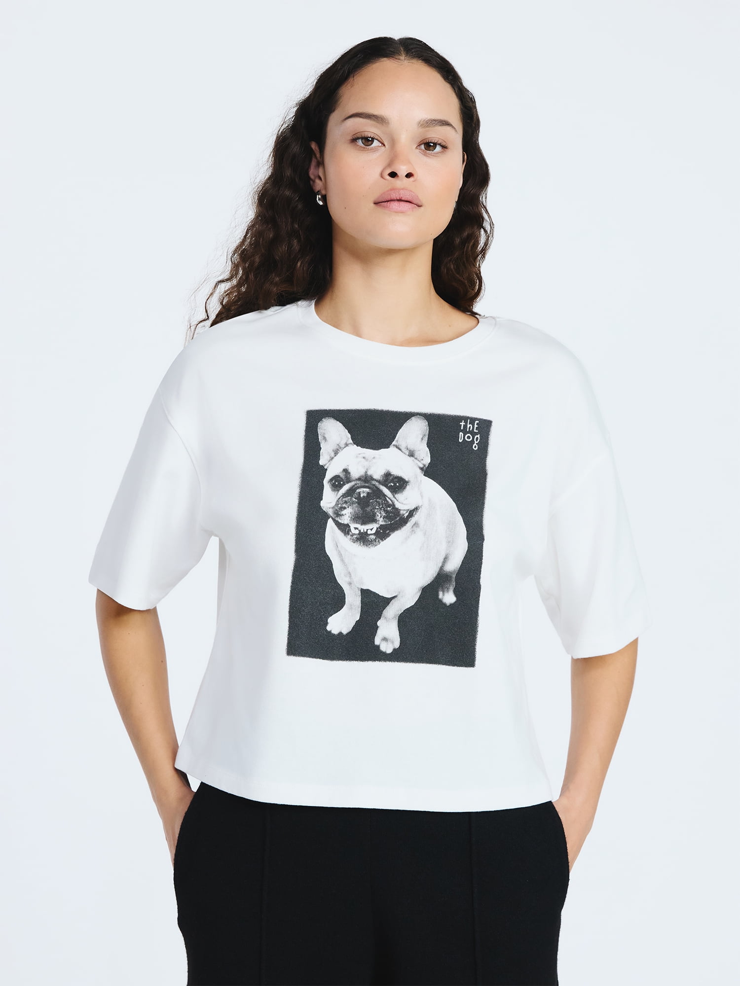 Scoop Women’s and Women's Plus Cotton Cropped Tee with Short Sleeves, Sizes XS-4X