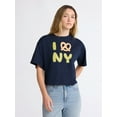 thumbnail image 1 of Scoop Women’s and Women’s Plus Cotton Cropped New York Graphic Tee, Sizes XS-4X, 1 of 5