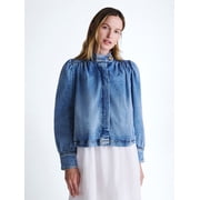 Women’s Cropped Ruched Jacket, Sizes XS-2XL
