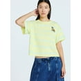 thumbnail image 1 of Scoop Women’s and Women's Plus Cotton Cropped Tee with Short Sleeves, Sizes XS-4X, 1 of 5