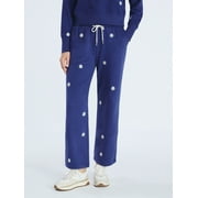 Women's and Women's Plus Embroidered Cropped Sweatpants, 23" Inseam, Sizes XS-4X