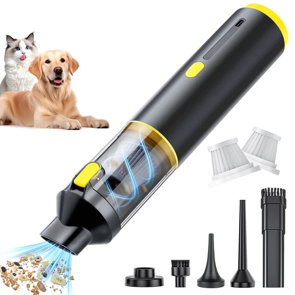 CROS Car Vacuum Cordless, 21000Pa Powerful Suction Handheld Cleaner for Car, Home & Pet Hair, 4-in-1 Portable Mini Vacuum with Multiple Attachments for Deep Cleaning, Type-C Rechargeable