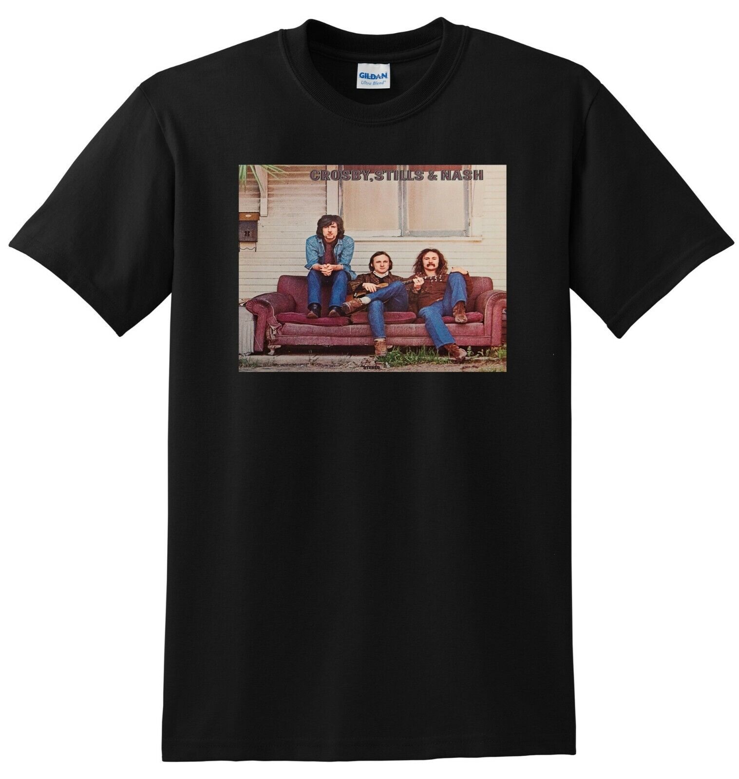 CROSBY STILLS AND NASH T SHIRT vinyl cd cover SMALL MEDIUM LARGE XL