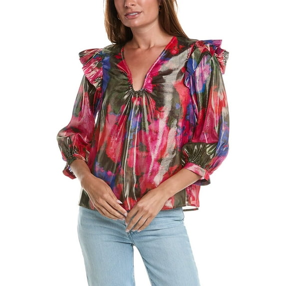 CROSBY by Mollie Burch womens Anya Top, XXS, Red