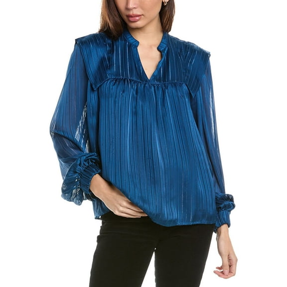 CROSBY by Mollie Burch womens  Gaines Top, XXS, Blue