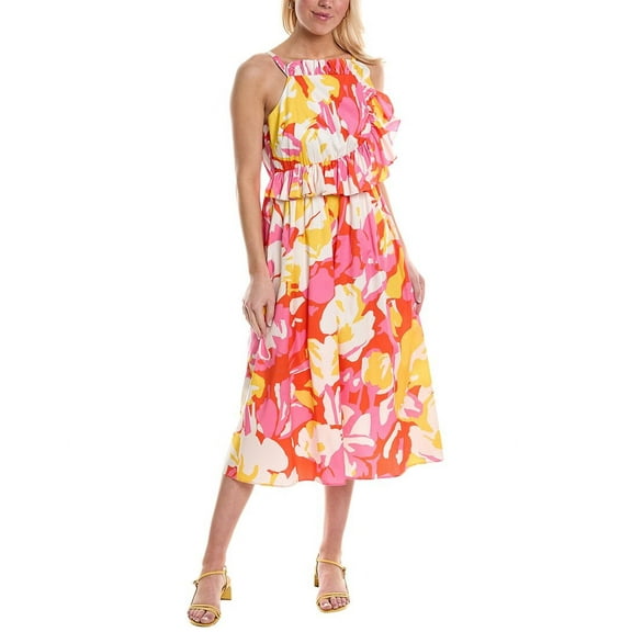 CROSBY by Mollie Burch womens  Genevieve Midi Dress, xs, Red