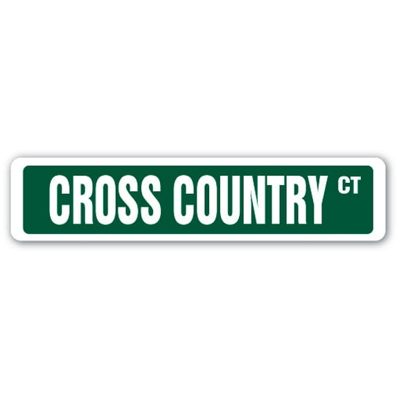 CROSS COUNTRY Street Sign race racer competition spikes shoes | Indoor/Outdoor |  36" Wide