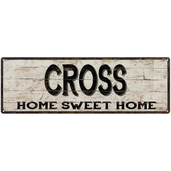 CROSS Rustic Home Sweet Home Sign Gift 6x18 Metal Decor 206180084382