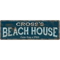 thumbnail image 1 of CROSS'S Beach House Blue Rustic Cabin Home Decor 8x24 Metal 108240026382, 1 of 1