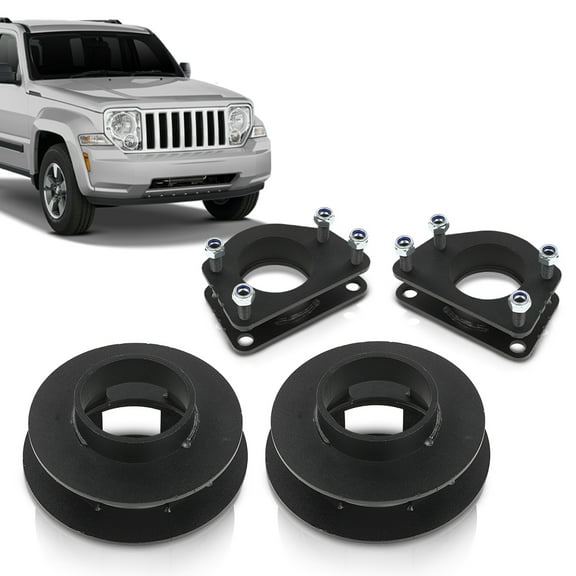CROSSDESIGN 2.5" Front + 2" Rear Lift Kit Fit For 2002-2007 Jeep Liberty KJ 2WD 4WD