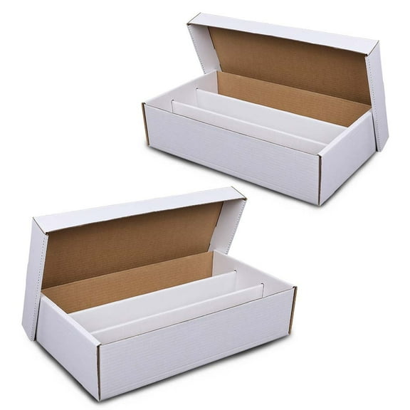 CROSSDESIGN 2 BCW 3000 Count Super Shoe Cardboard Standard Trading/Gaming Card Storage Boxes