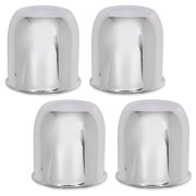 CROSSDESIGN 4 Chrome Wheel Center Cap, 3 1/4", 3.25" Trailer rims Center Bore , light Scratch