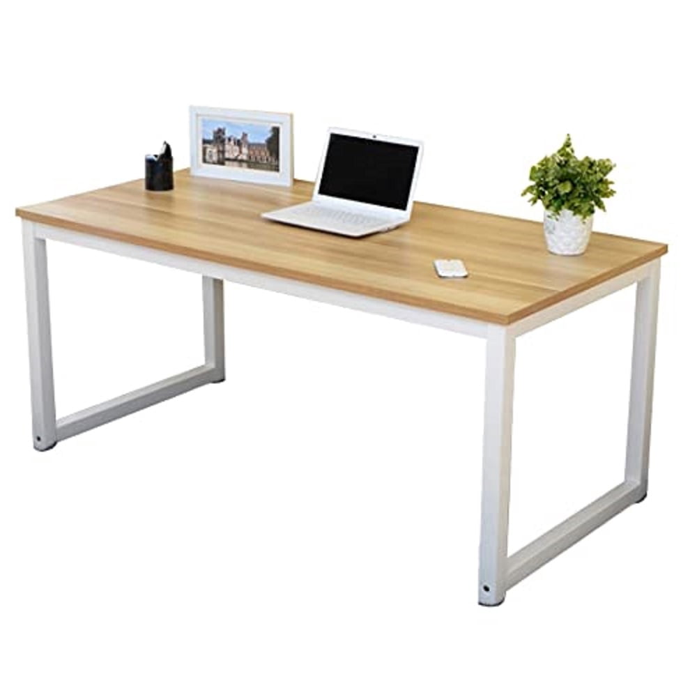 Center Table Computer Desk CROSSDESIGN 43.3“ Wood Computer Desk Table Home Study Desk Office ...