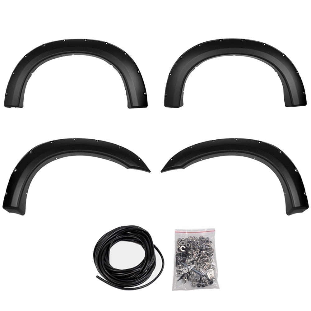 4-Piece Pocket Rivet Style Fender Flares For Ford F250 / F350 Super Duty (1999-2007)