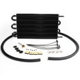 thumbnail image 1 of CROSSDESIGN 6 Row AN6 Radiator Remote Aluminum Transmission Engine Oil Cooler + Hose/Mounting Kit, 1 of 9