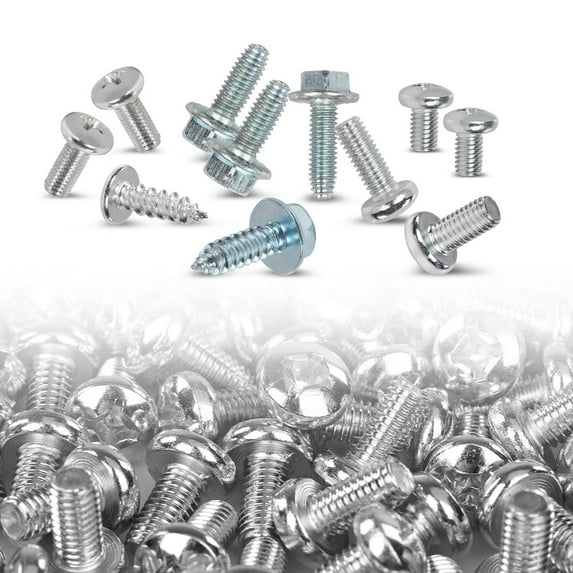 CROSSDESIGN 800 License Plate Screws (100 each / 8 different) fit for Auto Dealers