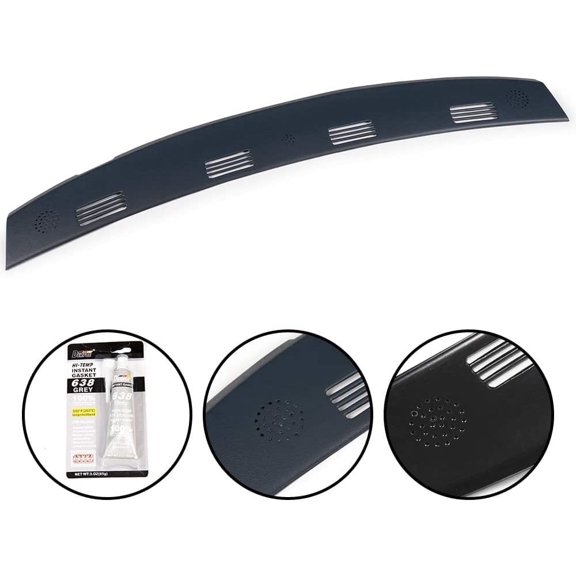 CROSSDESIGN ABS Front Dash Defrost Vent Grille Cover Cap Overlay Fit for Dodge Ram 2002-2005