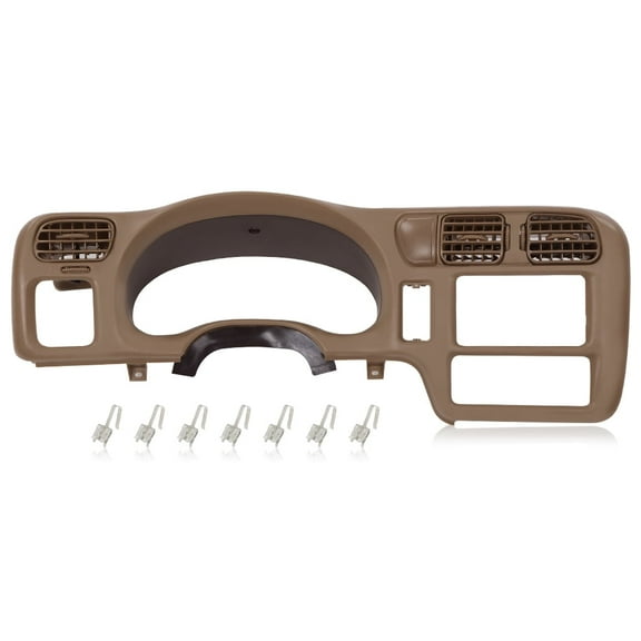CROSSDESIGN Beige Dashboard Bezel Double Din Fit for Chevy S-10 GMC Sonoma Blazer 1998-2004