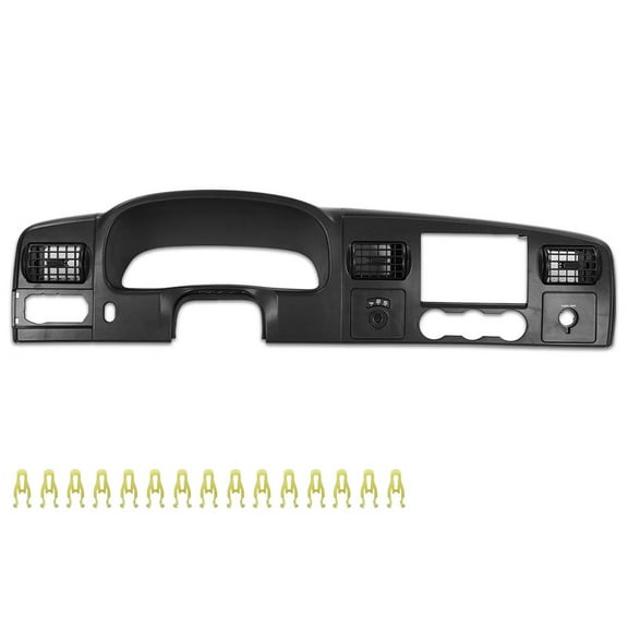 CROSSDESIGN Black Dash Bezel Dashboard Surround Trim Panel Fit for 2005-2007 Ford F250 F350 Super Duty