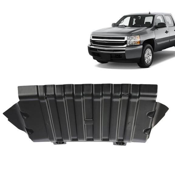 CROSSDESIGN Black Engine Splash Shield Fit for 2007-2013 Chevrolet Silverado 1500