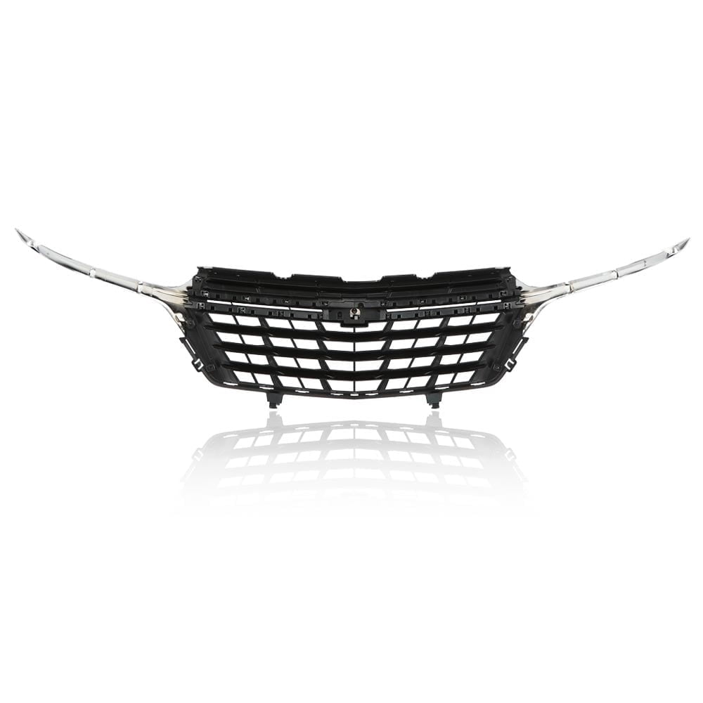CROSSDESIGN Black Front Bumper Grille Grill Chrome Assembly Fit for ...