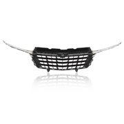 CROSSDESIGN Black Front Bumper Grille Grill Chrome Assembly Fit for 2022 2023 Chevy equinox