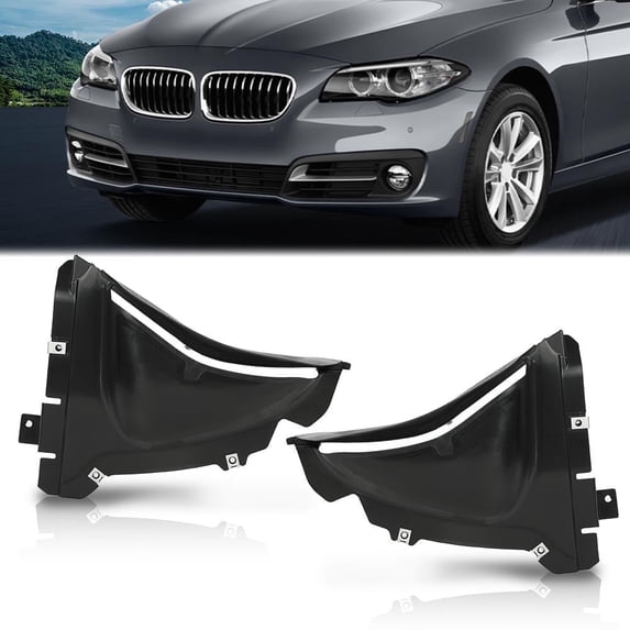 CROSSDESIGN Black Front Engine Splash Shield Fit for 2011-2016 BMW 5-Series