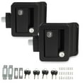thumbnail image 1 of CROSSDESIGN Black RV Paddle Entry Door Lock Latch Handle Knob Deadbolt NEW Camper Trailer 2pcs, 1 of 12