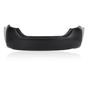 CROSSDESIGN Black Rear Bumper Cover Fit for 2014-2019 Toyota Corolla