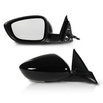 CROSSDESIGN Black Side Mirror Pair 3Pin Fit for 2018-2022 Honda Accord