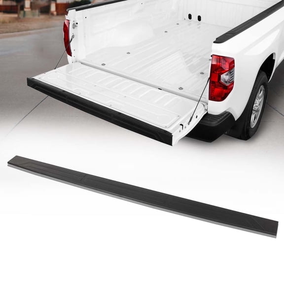 CROSSDESIGN Black Tailgate Moulding Cap Protector Fit for 2014-2018 Toyota Tundra