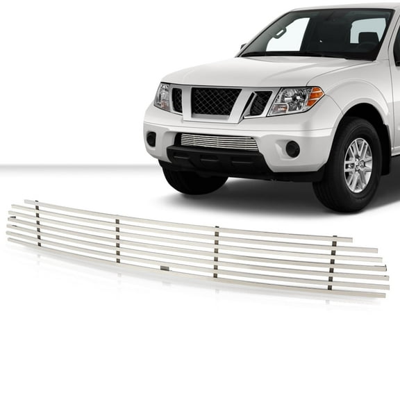 CROSSDESIGN Bumper Chrome Grille Grill Fit for 2009-2021 Nissan Frontier Pickup