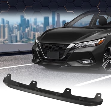 Front Bumper Lower Grille Trim Molding For 2020-2023 Nissan Sentra - Black Plastic Direct Replacement