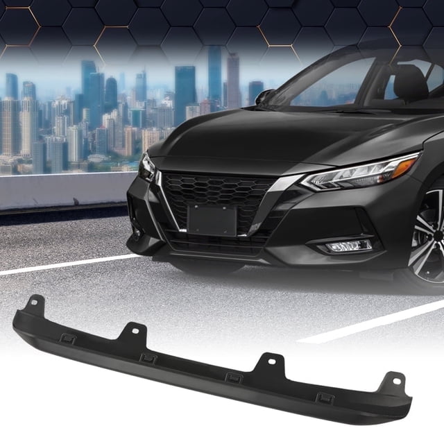 Front Bumper Lower Grille Trim Molding For 2020-2023 Nissan Sentra - Black Plastic Direct Replacement