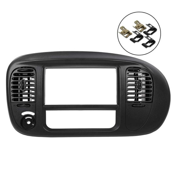CROSSDESIGN Center Dash Radio Surround Bezel Trim Panel Fit for Ford F150 2000-2003 Dash Cover Black