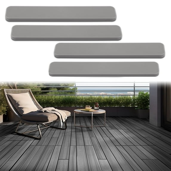 CROSSDESIGN Composite Decking boards End Cap (4 pcs) 5.5”