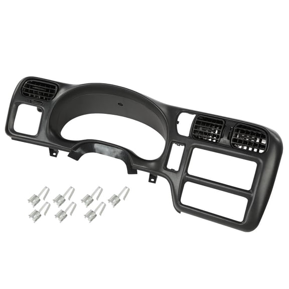 CROSSDESIGN Dash Radio Bezel Trim Fit for Chevy Blazer Jimmy Sonoma S10 1998-2004 Dash Cover Black