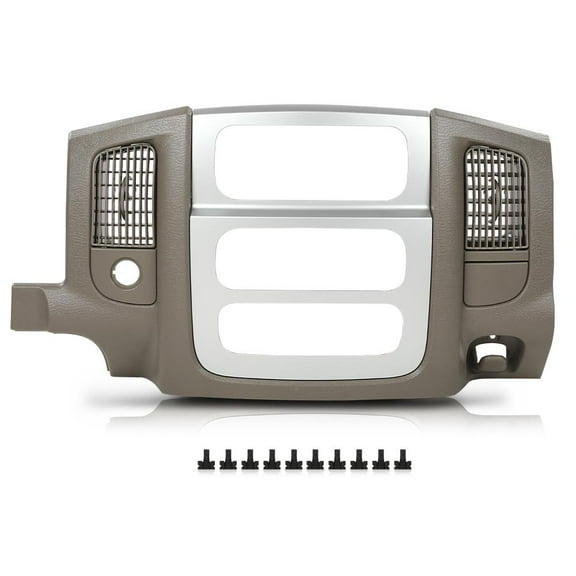 CROSSDESIGN Dash Trim Bezel Radio Surround Panel Fit for Dodge Ram 1500 2002-2005/Dodge Ram 2500 3500 2003-2005 Beige