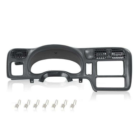 CROSSDESIGN Dashboard Bezel Cluster Dash Bezel Trim Double Din Fit for Chevy Blazer S10 GMC Jimmy Sonoma 1998-2004