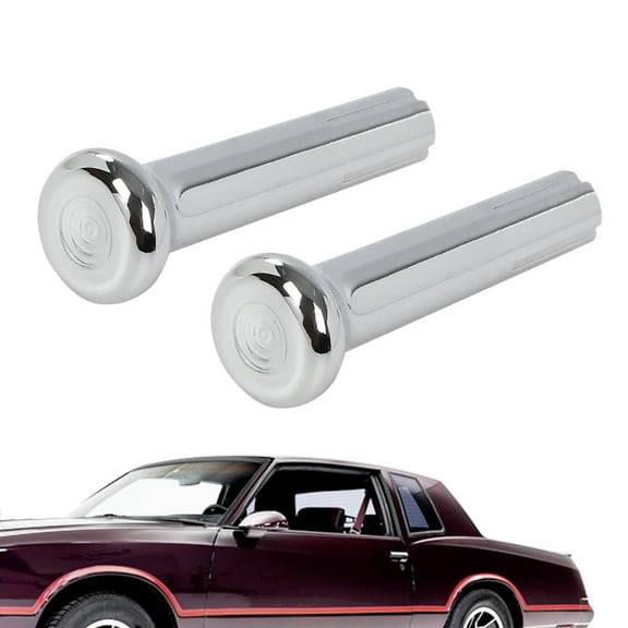 CROSSDESIGN Door Lock Knobs Plastic Chrome 1Pair Fit For 1971-1988 GM Chevy Cars & Trucks