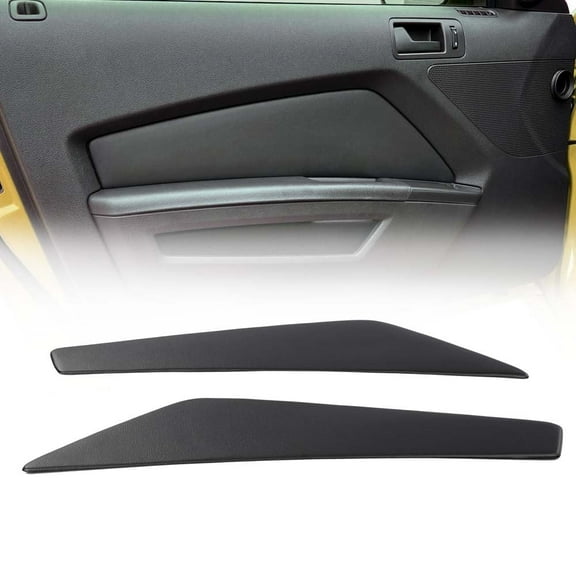 CROSSDESIGN Black Door Panel Insert Smooth Left & Right Side Fit for 2010-2014 Ford Mustang