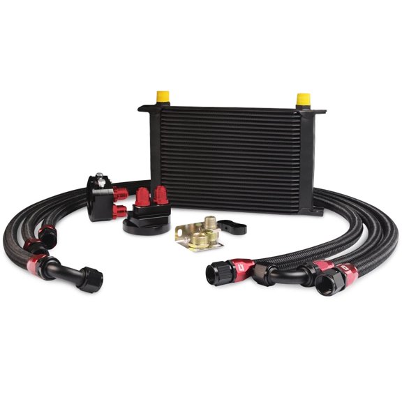 CROSSDESIGN Engine Transmission Oil Cooler Kit + Oil Filter Relocation Kit Fit for All Models
