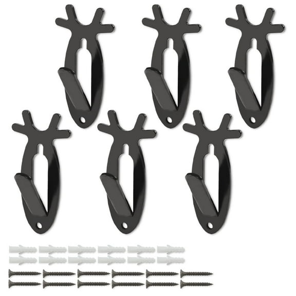 CROSSDESIGN European Mount Skull Wall Hanger Hook Deer Antelope Antler Style 6pcs